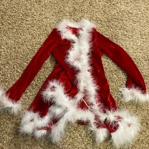 Christmas robe with feathers one size
